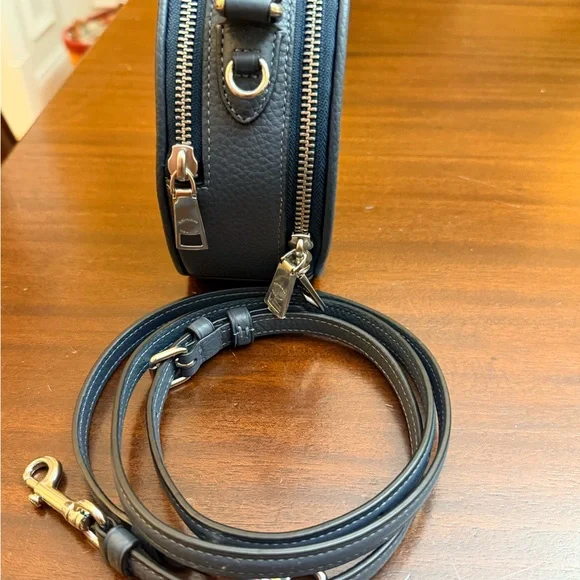 Coach Dark Denim Blue Crossbody Bag - Picture 5 of 8